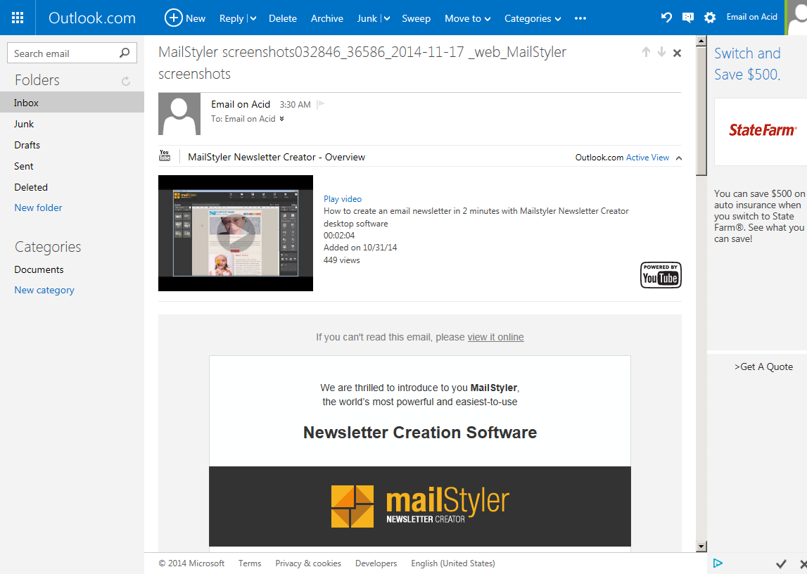 Newsletter Template Outlook from www.newslettercreator.com