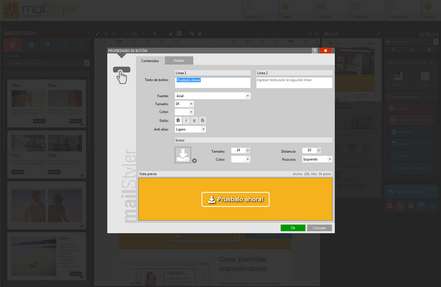 Mailstyler Newsletter Creator - Propiedades del botón