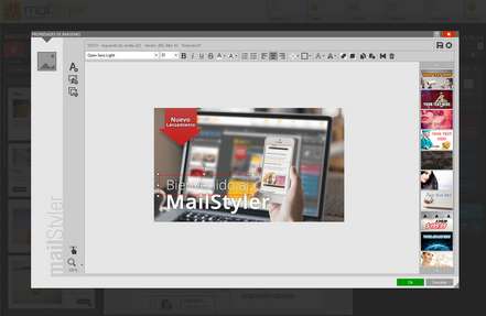 Mailstyler Newsletter Creator - Filtros y capas de imagen