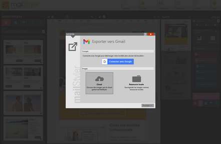 Mailstyler Newsletter Creator - Exporter sur gmail
