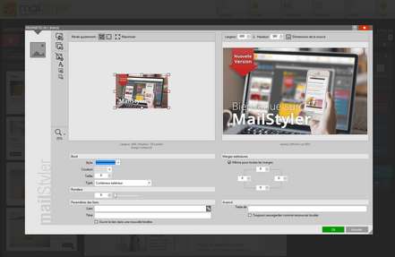 Mailstyler Newsletter Creator - Gestion de l'image