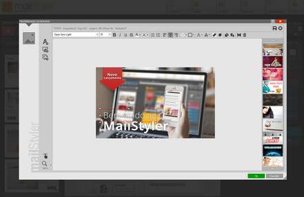 Mailstyler Newsletter Creator - Filtros e camadas de imagem
