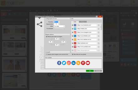 Mailstyler Newsletter Creator - Ícones sociais