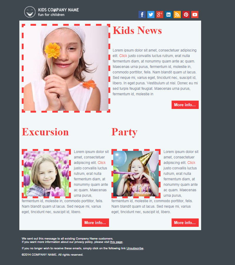 Sample Newsletter Template from www.newslettercreator.com