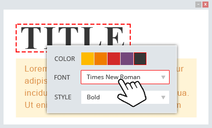 Quick and advanced customization of elements style