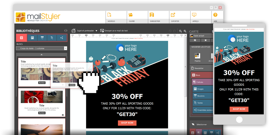 MailStyler | Logiciel de création de newsletter